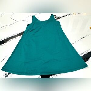 NWT Ideology Active Tank Dress with Built-in Bra – Teal, Size Medium